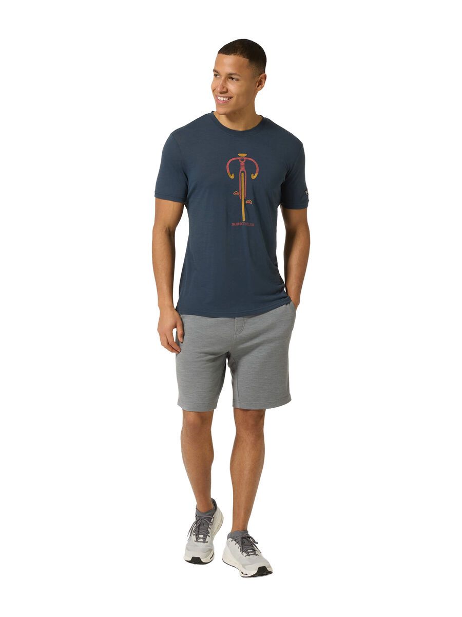 super.natural Vintage Bike Tee Herren, blueberry/high risk red/dried tobacco - Bild 5