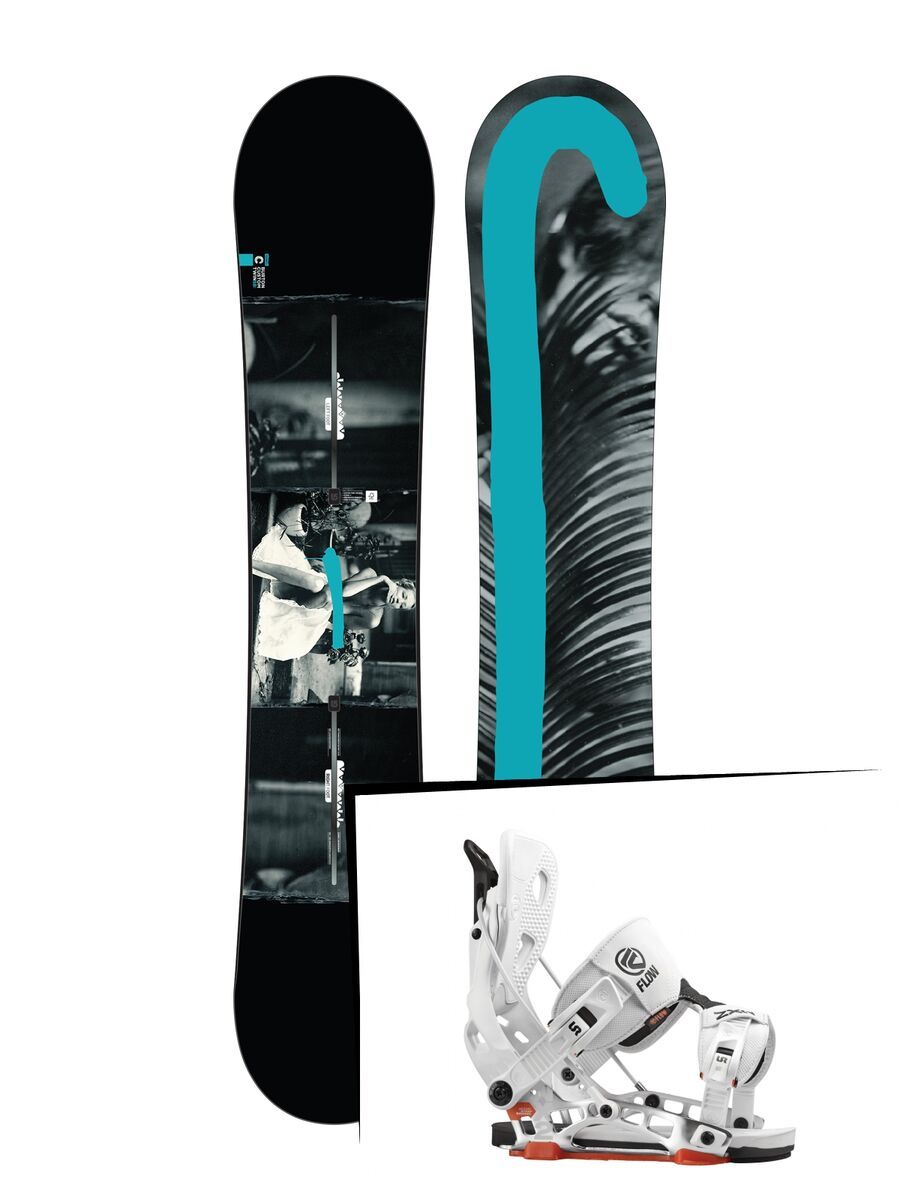 Set: Burton Custom Twin Flying V 2017 + Flow NX2 (1513121S) - Bild 1