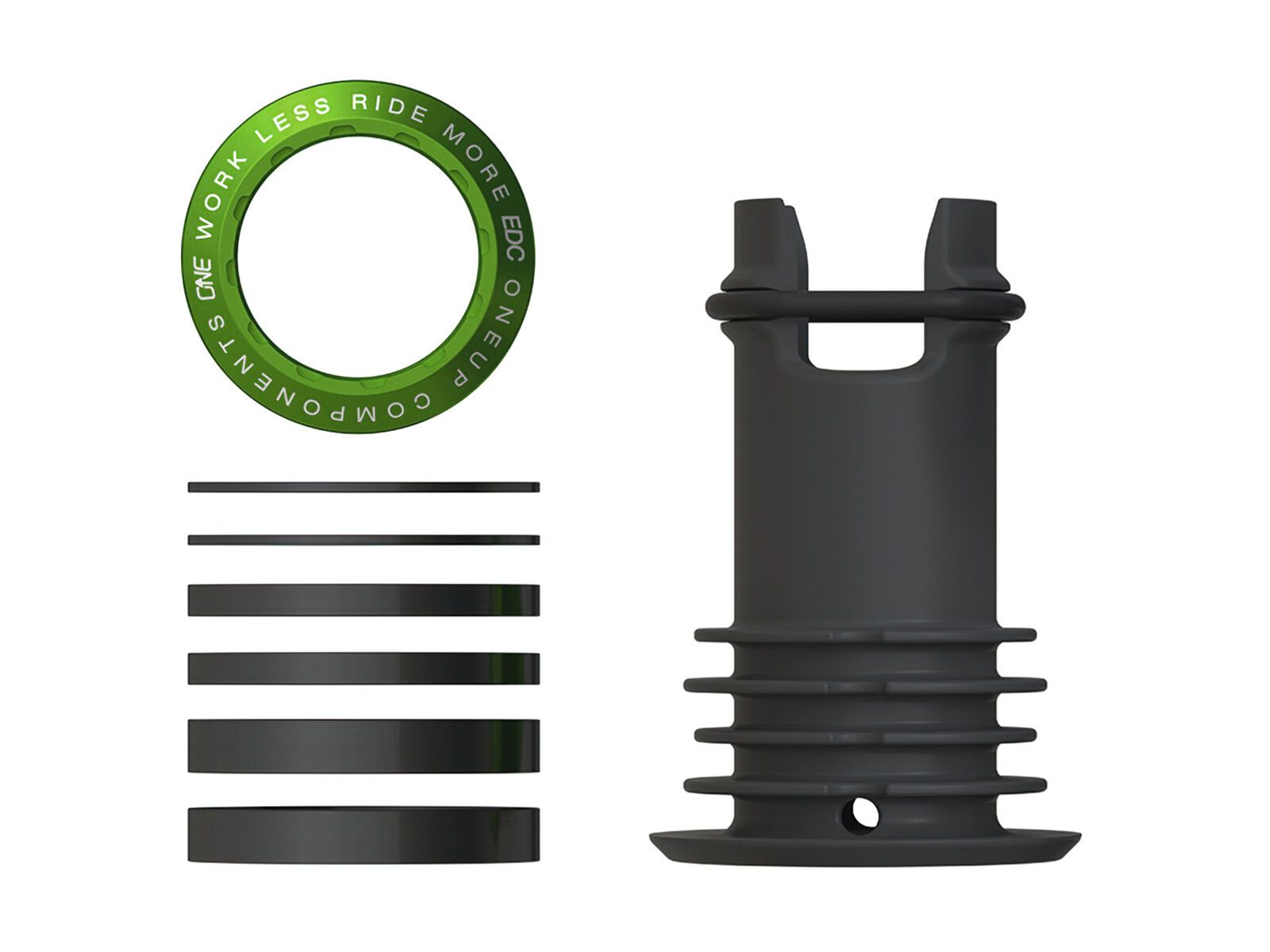 OneUp Components EDC Threaded Top Cap, dark green - Bild 1