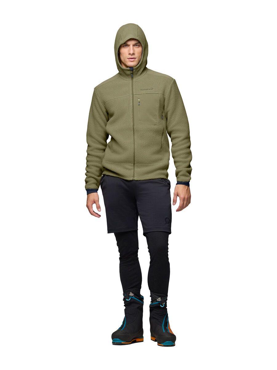 Norrona trollveggen warm3 Zip Hood M's, deep lichen green - Bild 5