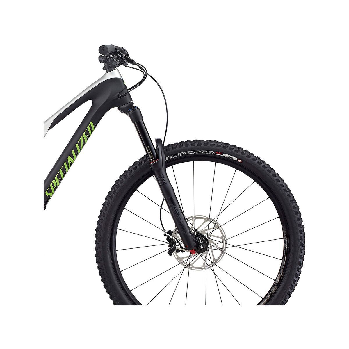 Specialized Stumpjumper FSR Comp Carbon 29, satin tarmac black/light silver/monster green - Bild 5