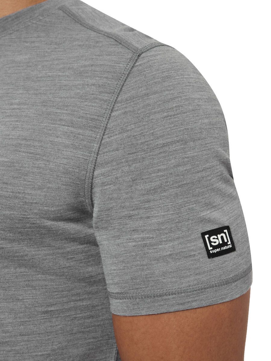 super.natural Sierra140 Tee Herren, cashmere grey melange - Bild 6