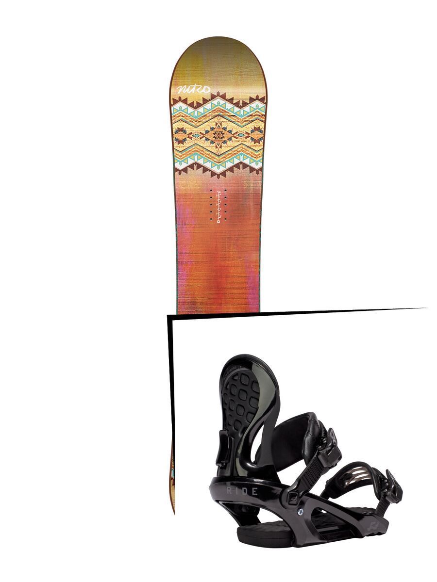 Set: Nitro Spell 2017 + Ride LXH, black - Snowboardset - Bild 1