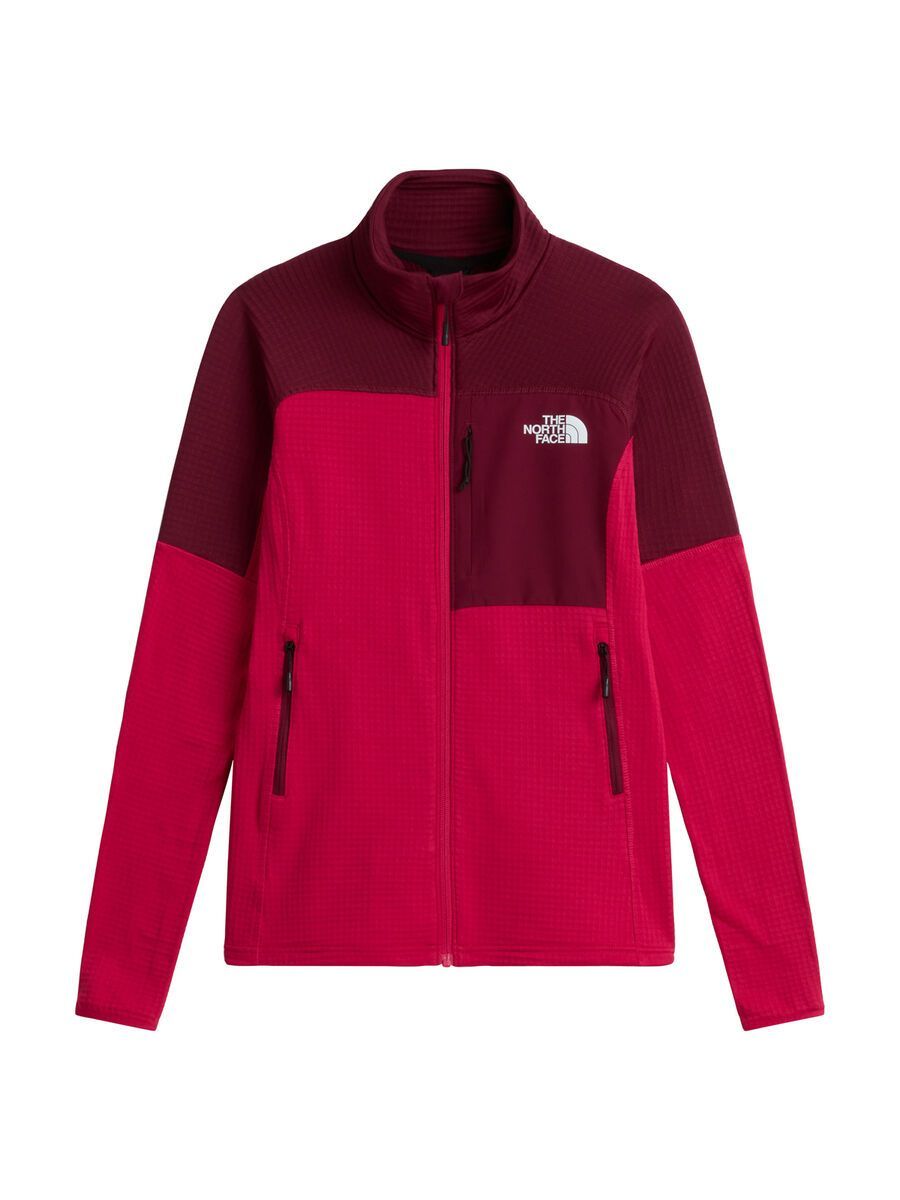 The North Face W Polartec Power Grid Stormgap Jacket, lali guran/burgundy cru - Bild 1