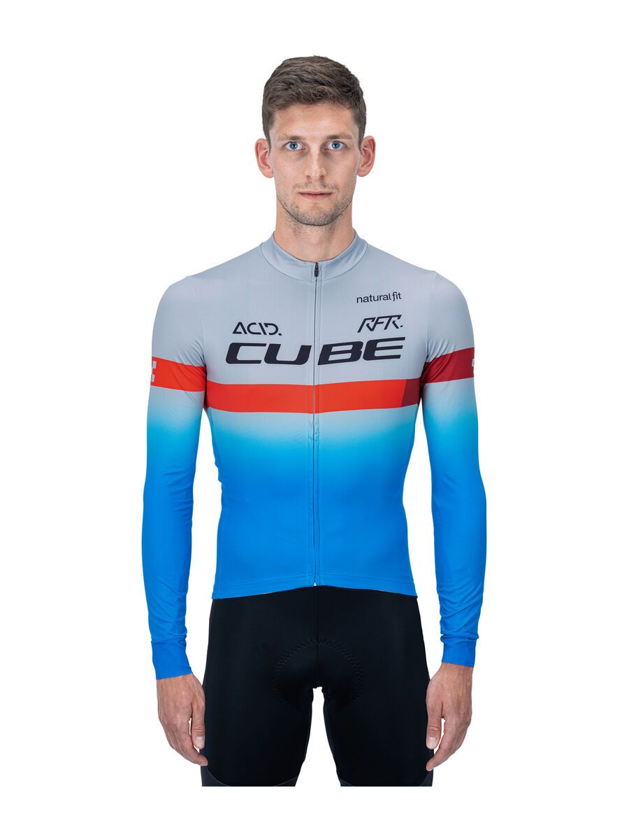 Cube Teamline Trikot langarm, blue´n´red´n´grey - Bild 2