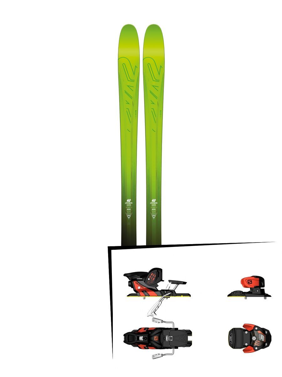 K2 SKI Set: Pinnacle 95 2016 + Salomon Warden MNC 13 - Bild 1