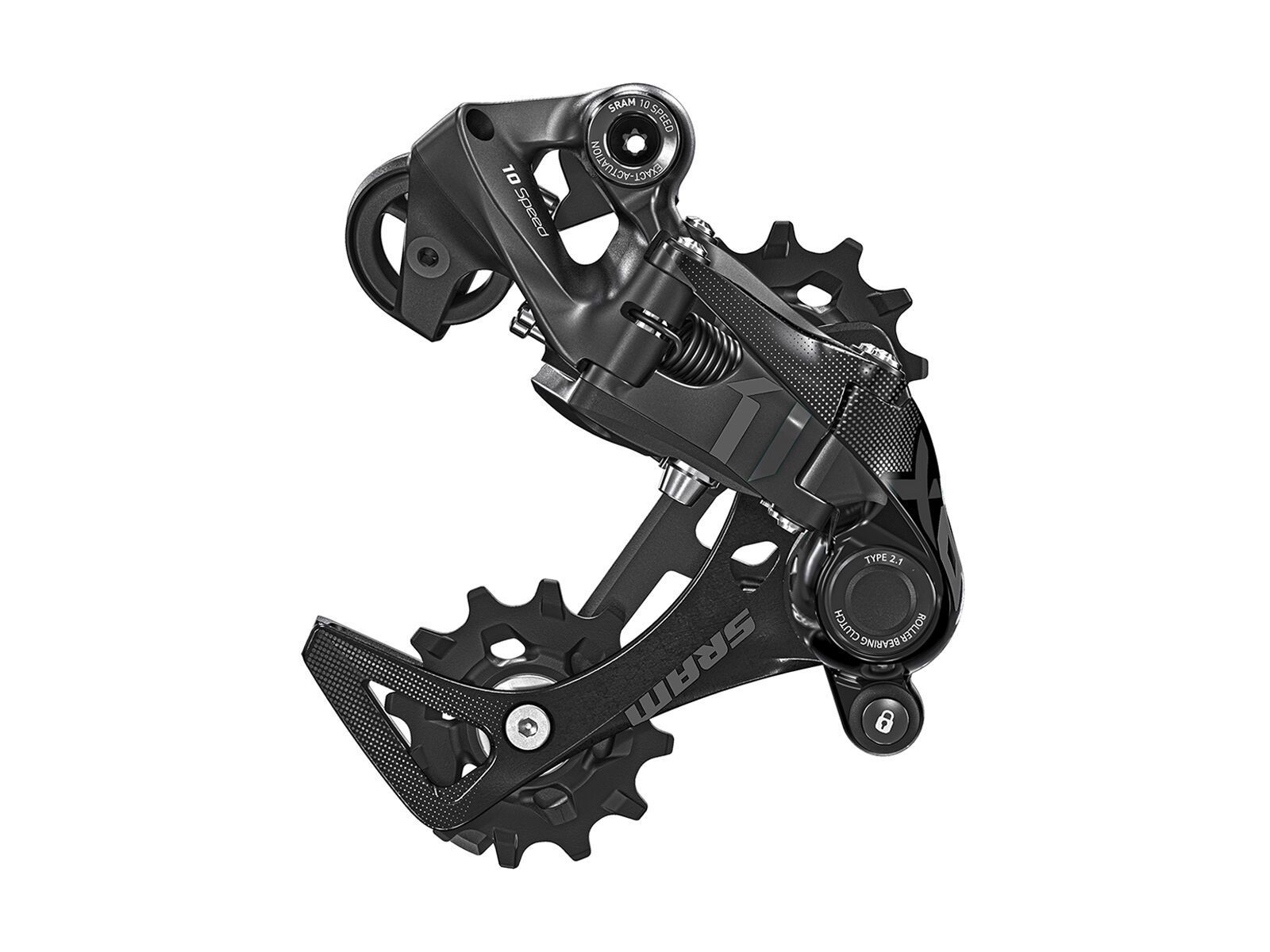 SRAM X01 DH X-Horizon Schaltwerk Type 2.1 - 10-fach, mittellang, schwarz - Bild 1