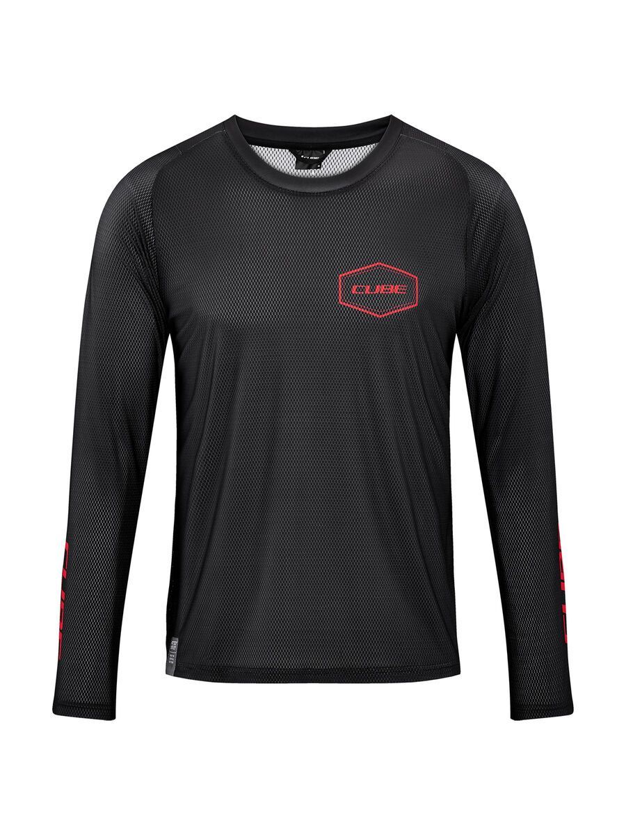 Cube Vertex Rundhalstrikot langarm, black - Bild 1