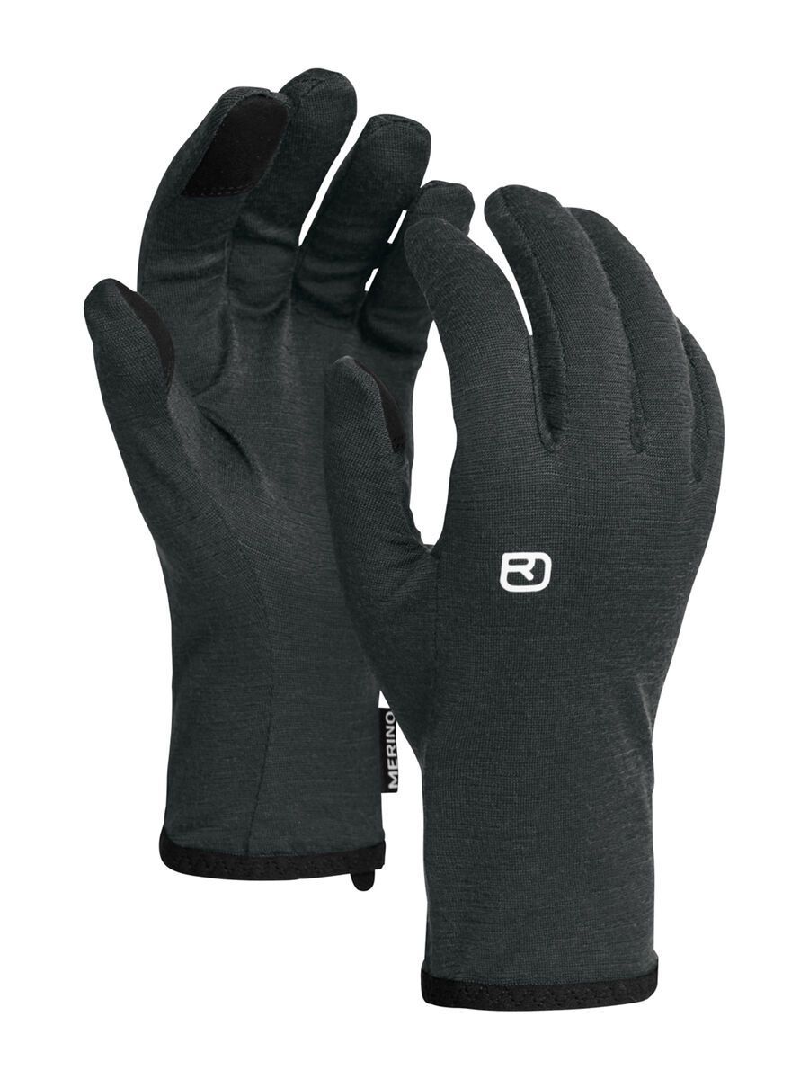 Ortovox 185 Rock'n'wool Glove Liner M, black raven - Bild 1