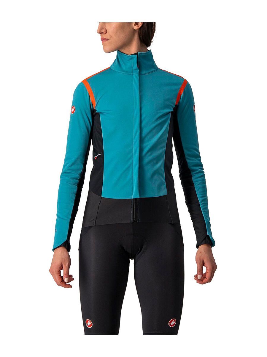 Castelli Alpha RoS 2 W Jacket, teal blue/fiery red-sky blue - Bild 1
