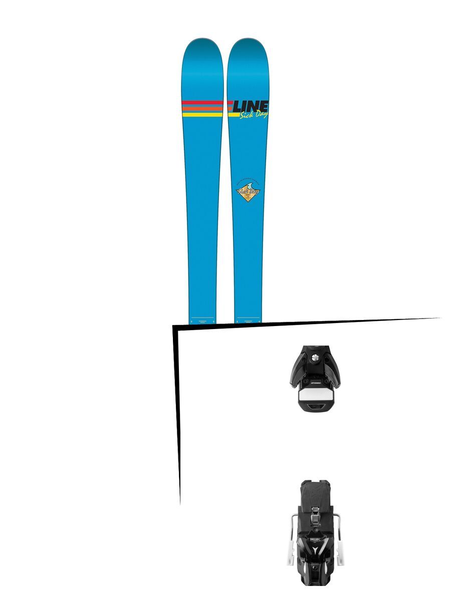 Set: Line Sick Day Shorty 2017 + Atomic STH 13 WTR 100 mm, black/gun metal - Skiset - Bild 1