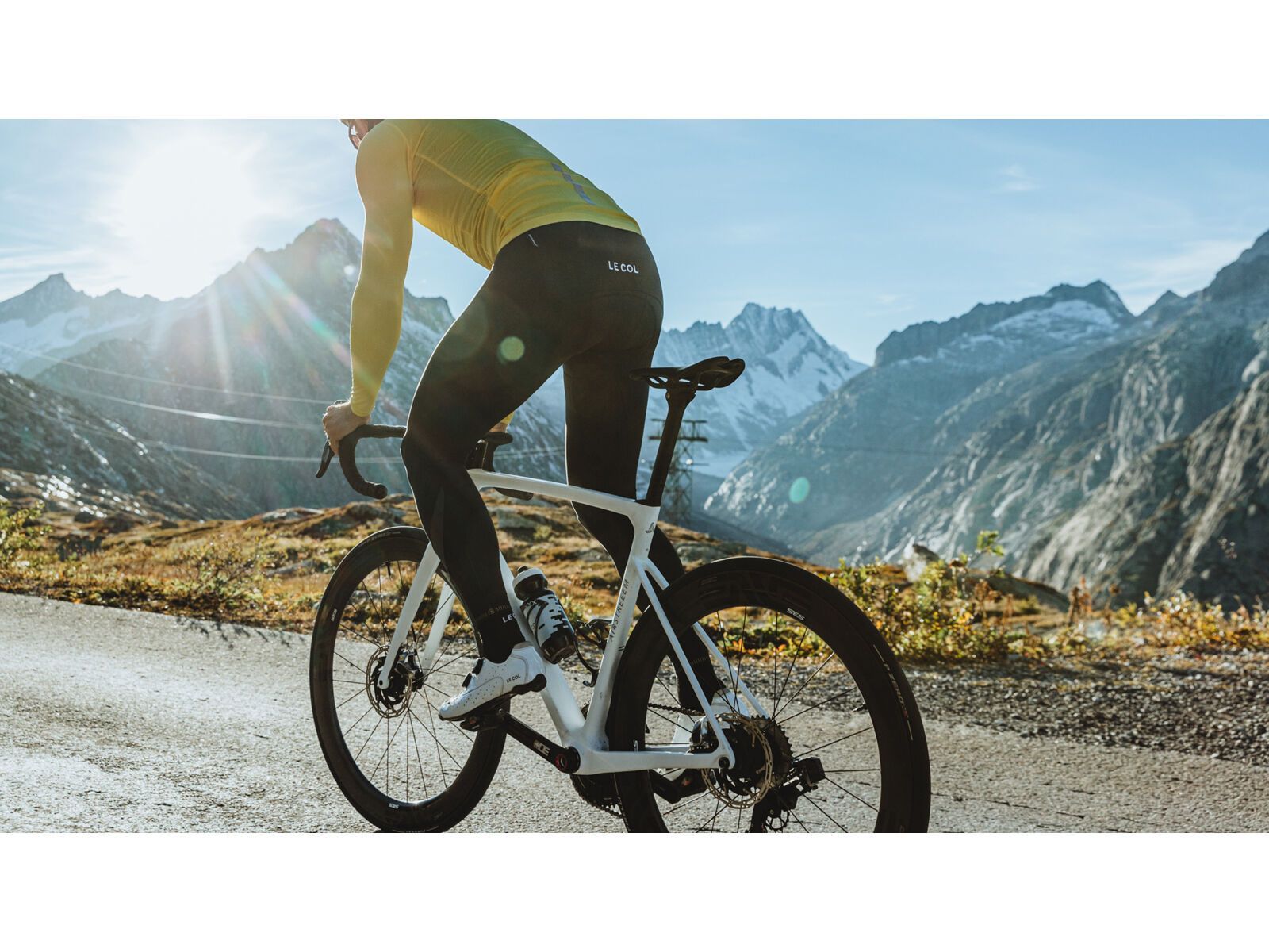 Le Col Long Tech Wool Cycling Socks, black/white - Bild 5