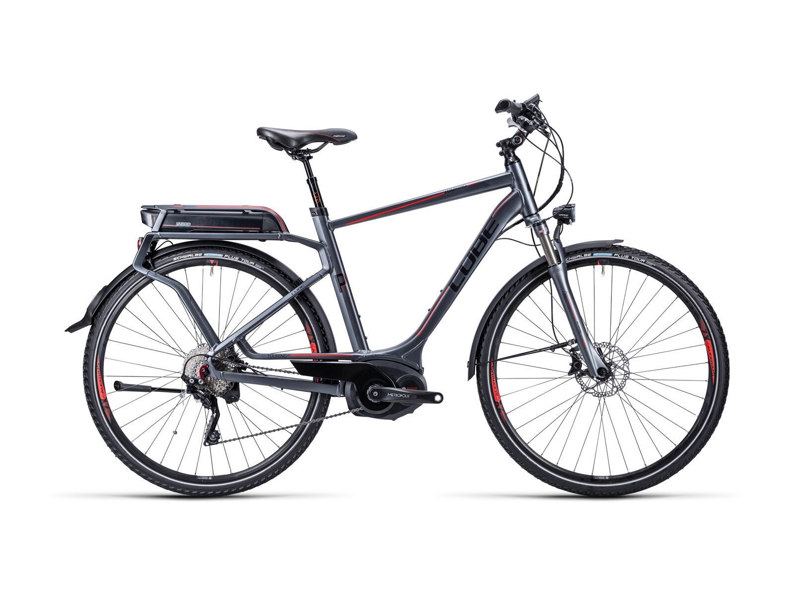 Cube Touring Hybrid Pro, anthrazit black red - Bild 1