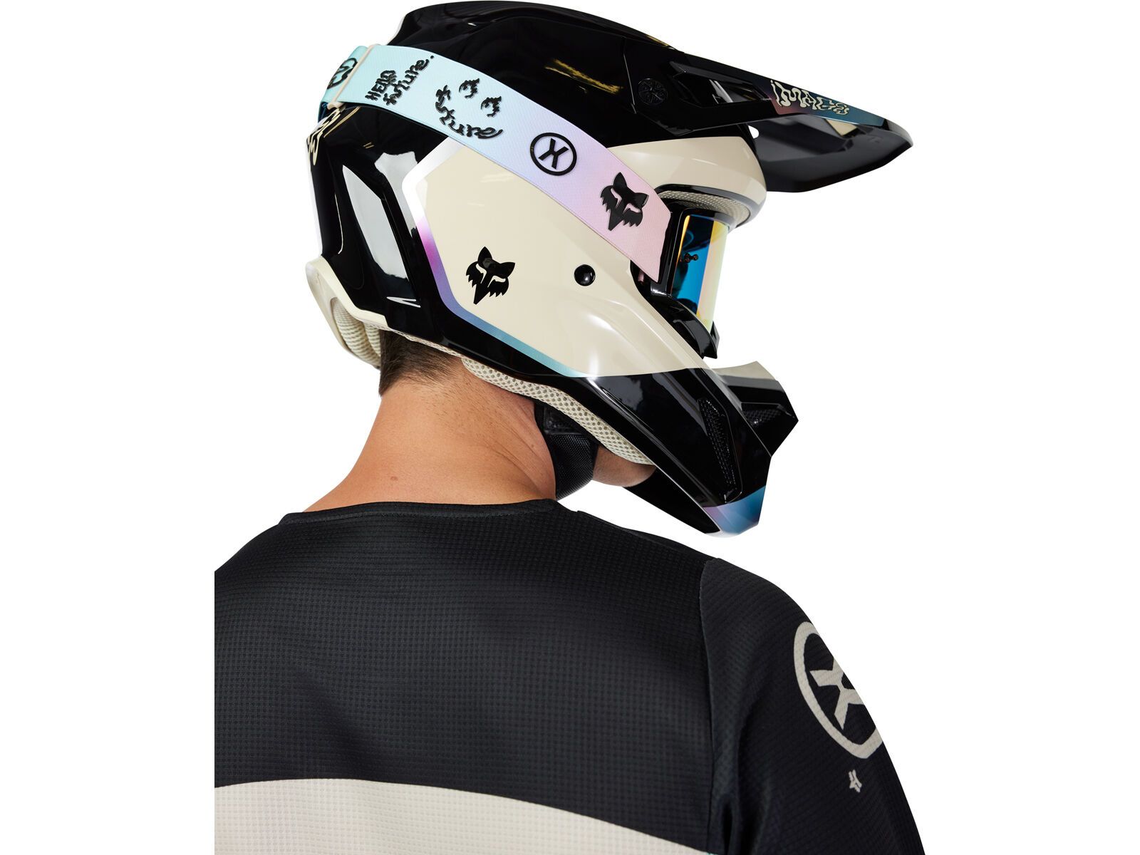 Fox Main Goggle Hello Future, Mirror / light blue - Bild 7