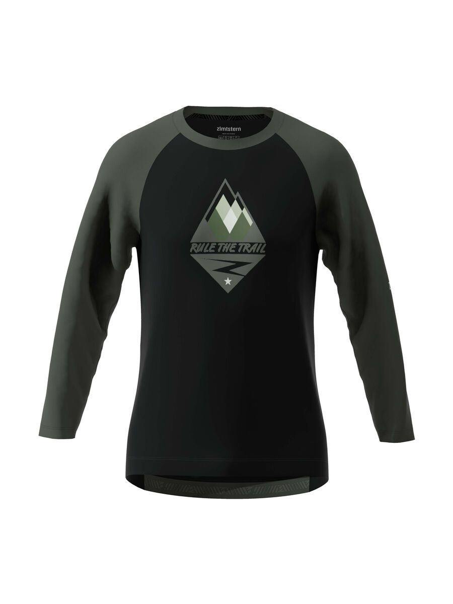 Zimtstern PureFlowz Shirt 3/4, pirate black/gun metal/fog green - Bild 1