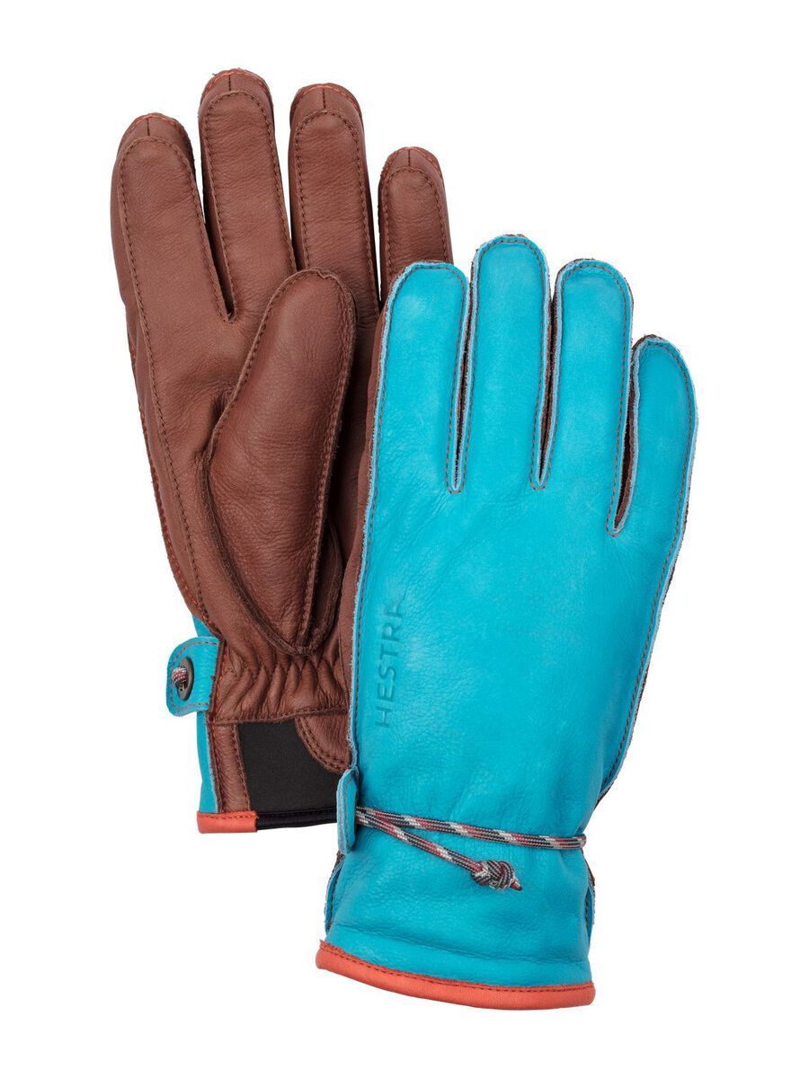 Hestra Wakayama 5 Finger, turkos/brun - Bild 1