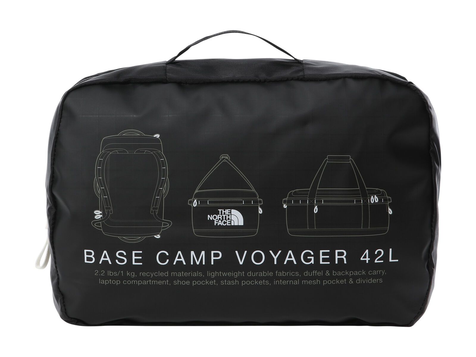 The North Face Base Camp Voyager Duffel 42 L, tnf black/tnf white - Bild 6