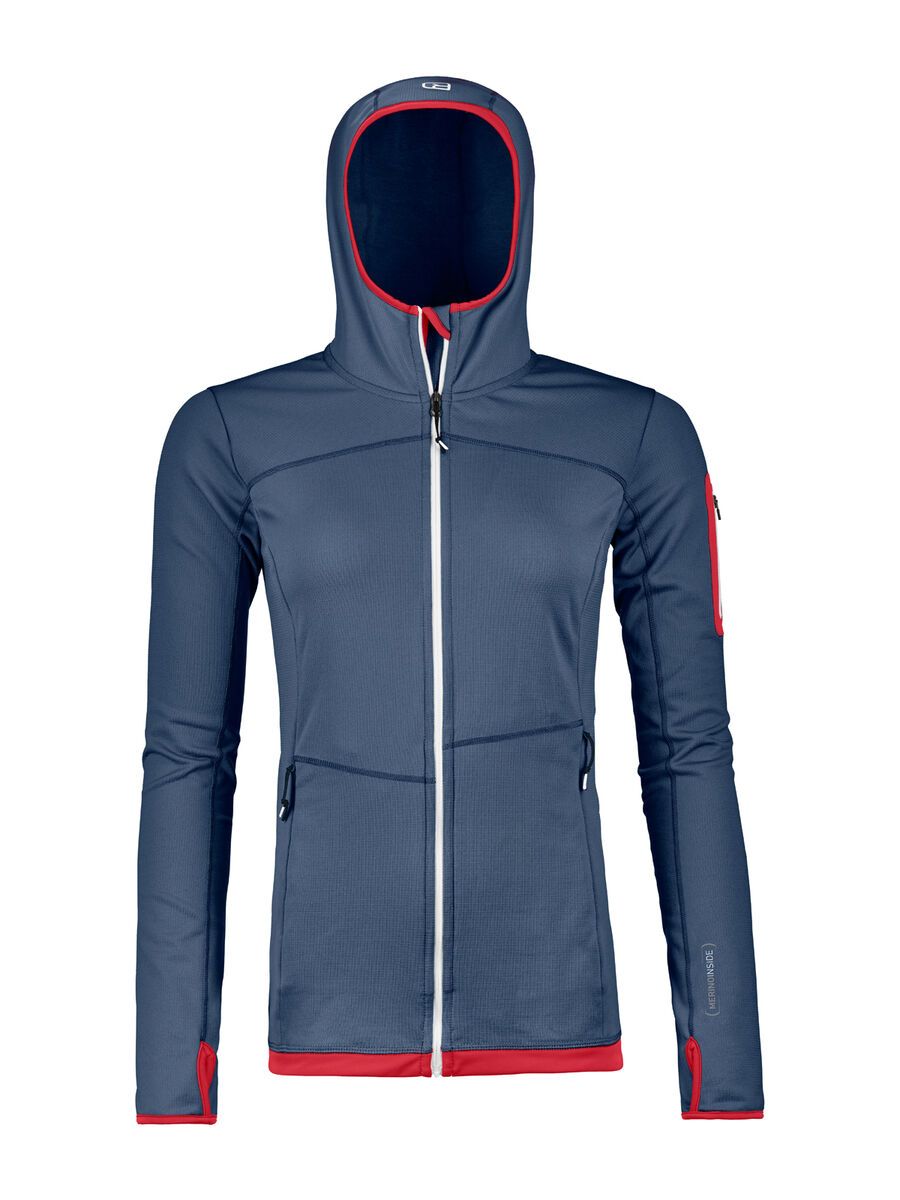 Ortovox Merino Fleece Light Hoody W, night blue - Bild 1