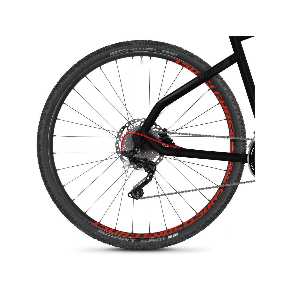 Ghost Square Cross 7.8 AL, night black/titanium gray/neon red - Bild 4