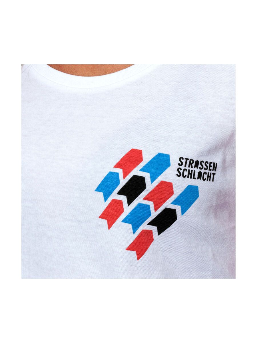 BIKER-BOARDER Strassenschlacht T-Shirt Reifenspuren Damen, weiß - Bild 3