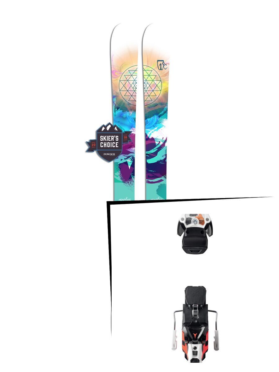 Set: Icelantic Maiden 101 2018 + Atomic Warden MNC 13 white/black/orange - Bild 1