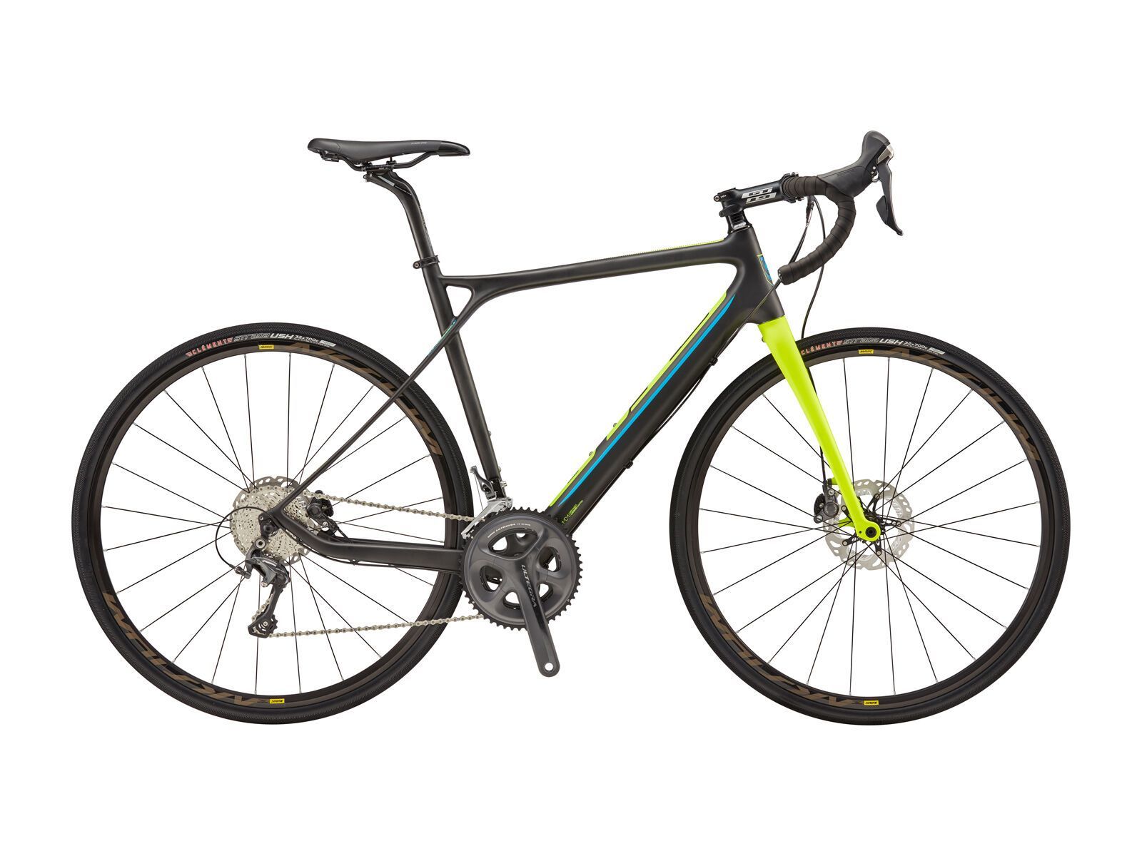 GT Grade Carbon Ultegra, raw w/ neon yellow & process cyan - Bild 1