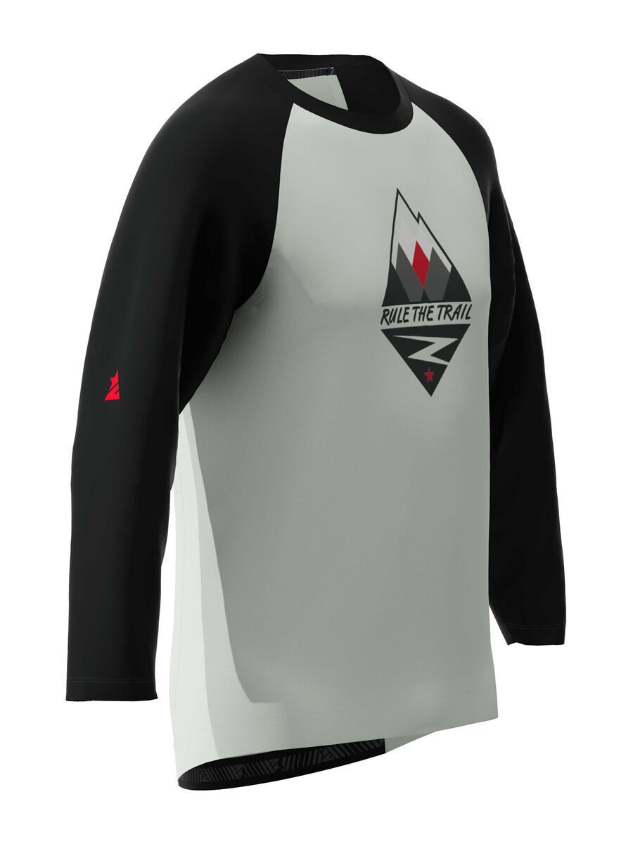 Zimtstern PureFlowz Shirt 3/4, glacier grey/pirate black/cyber red - Bild 3