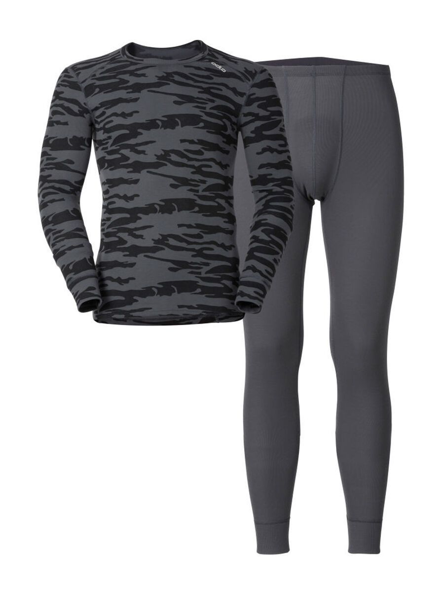 Odlo Set Warm God Jul, camouflage - ebony grey - Bild 1