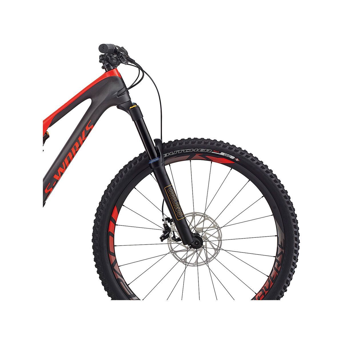 Specialized S-Works Stumpjumper FSR Carbon 29, silver tint carbon/rocket red - Bild 5
