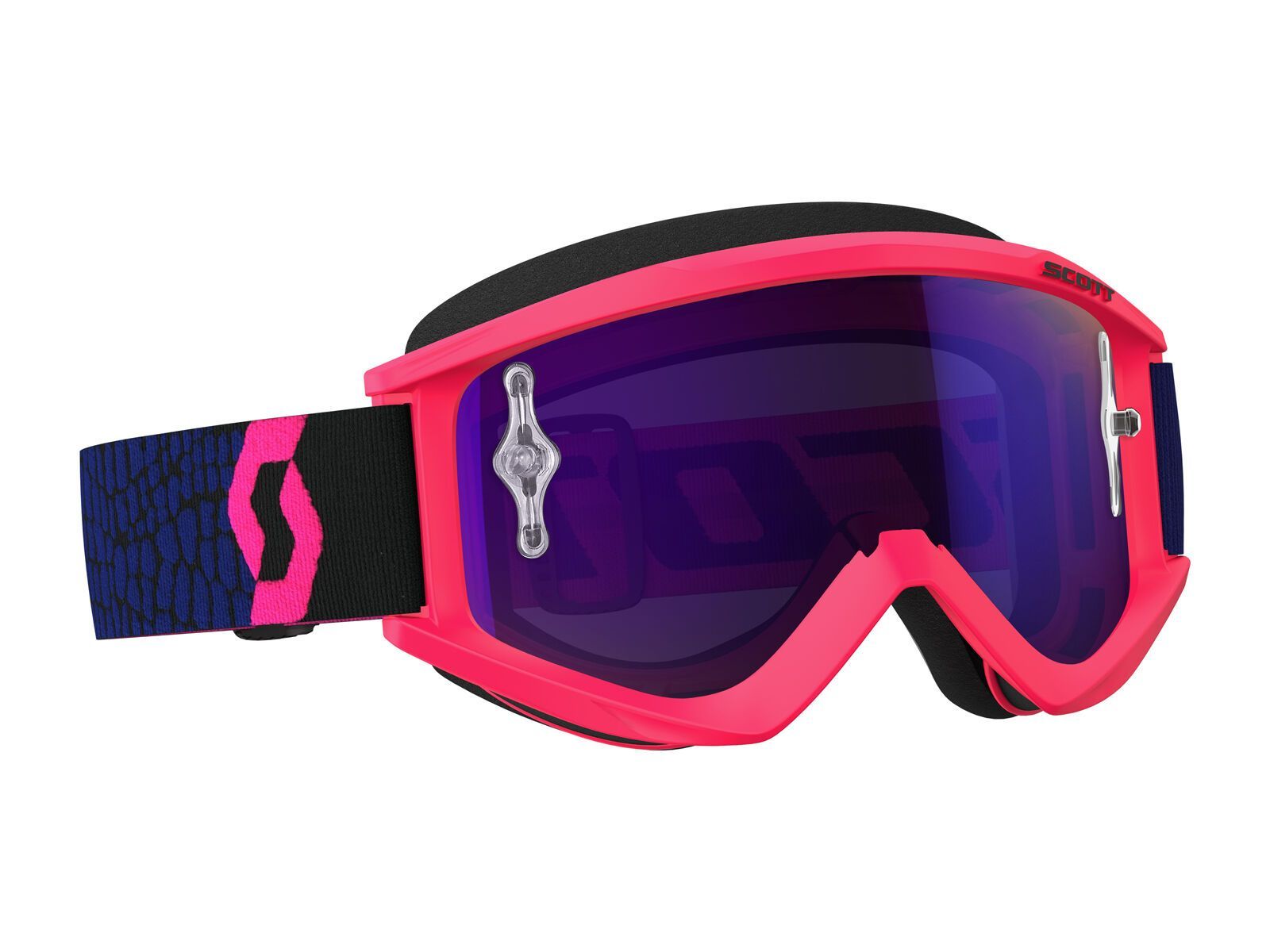 Scott Goggle Recoil Xi, blue/fluo pink/Lens: purple chrome - Bild 1