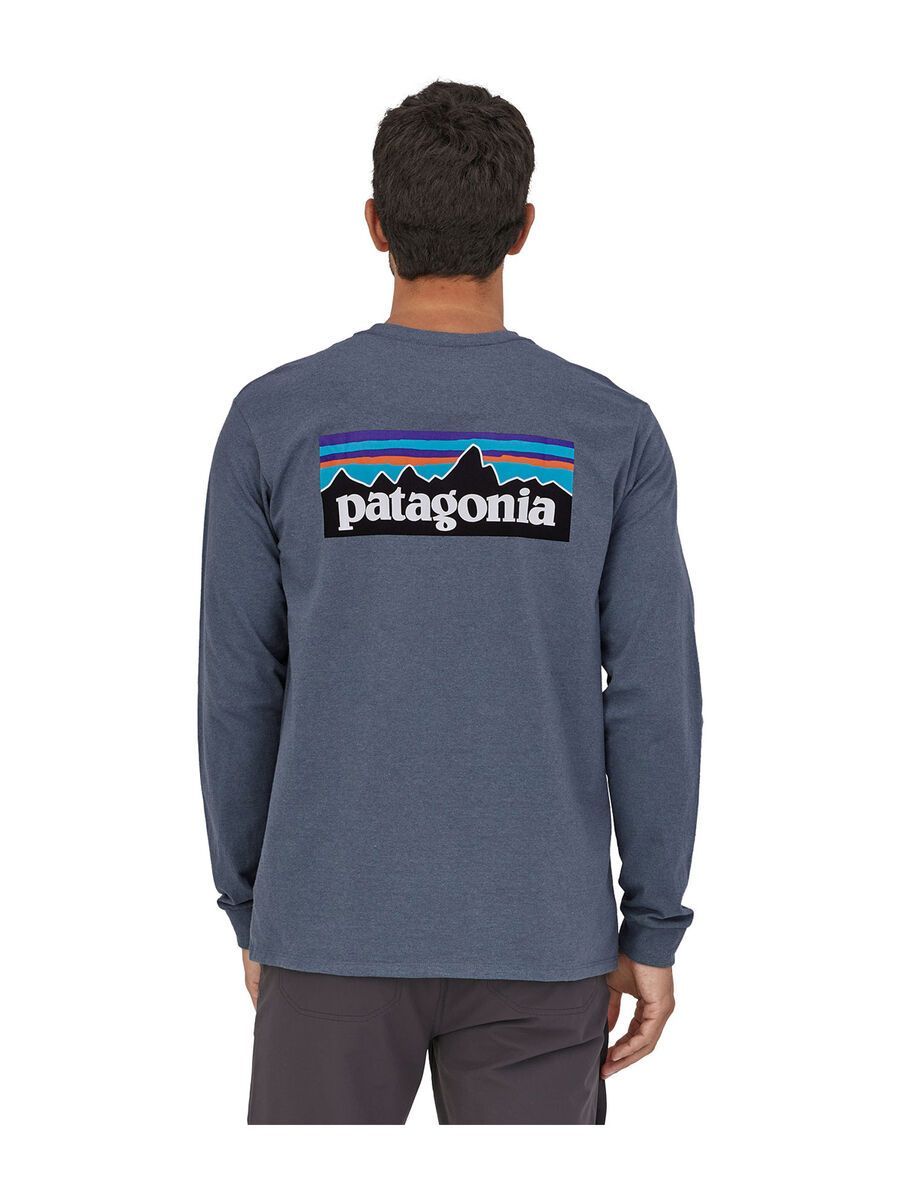Patagonia Men's Long-Sleeved P-6 Logo Responsibili-Tee, plume grey - Bild 3