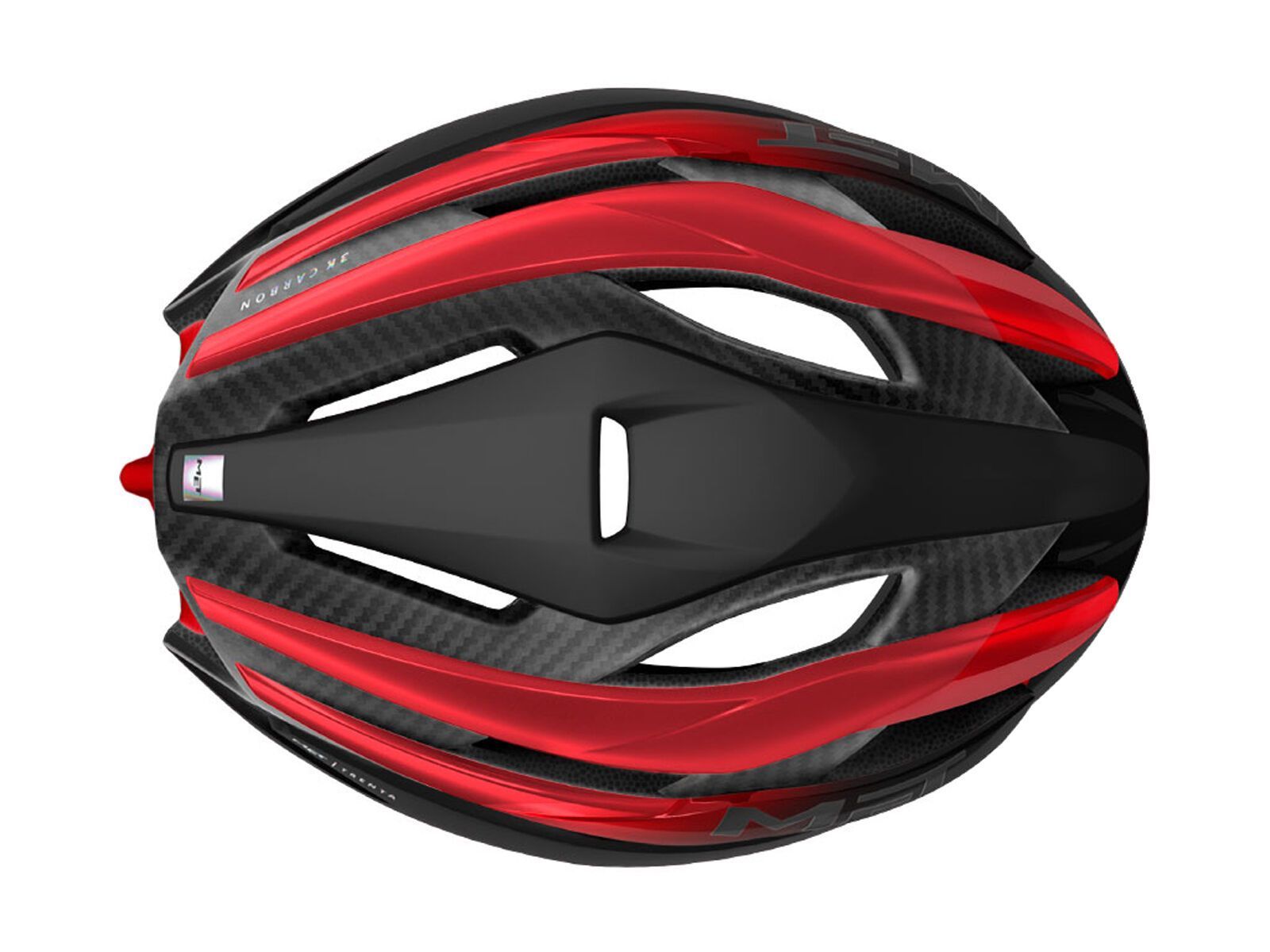 MET Trenta 3K Carbon, black red metallic/matt glossy - Bild 4