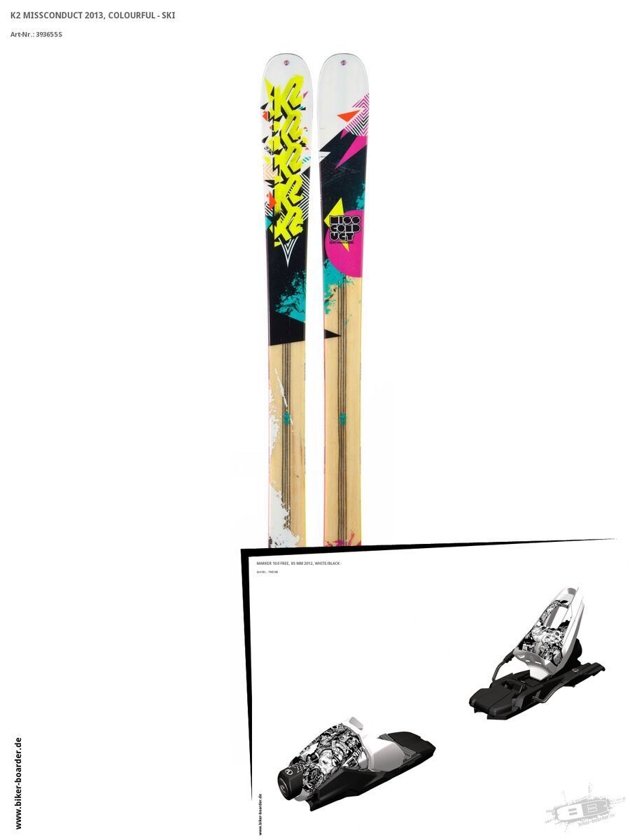 K2 SKI Set: Missconduct 2013 + Marker 10.0 FREE - Bild 1