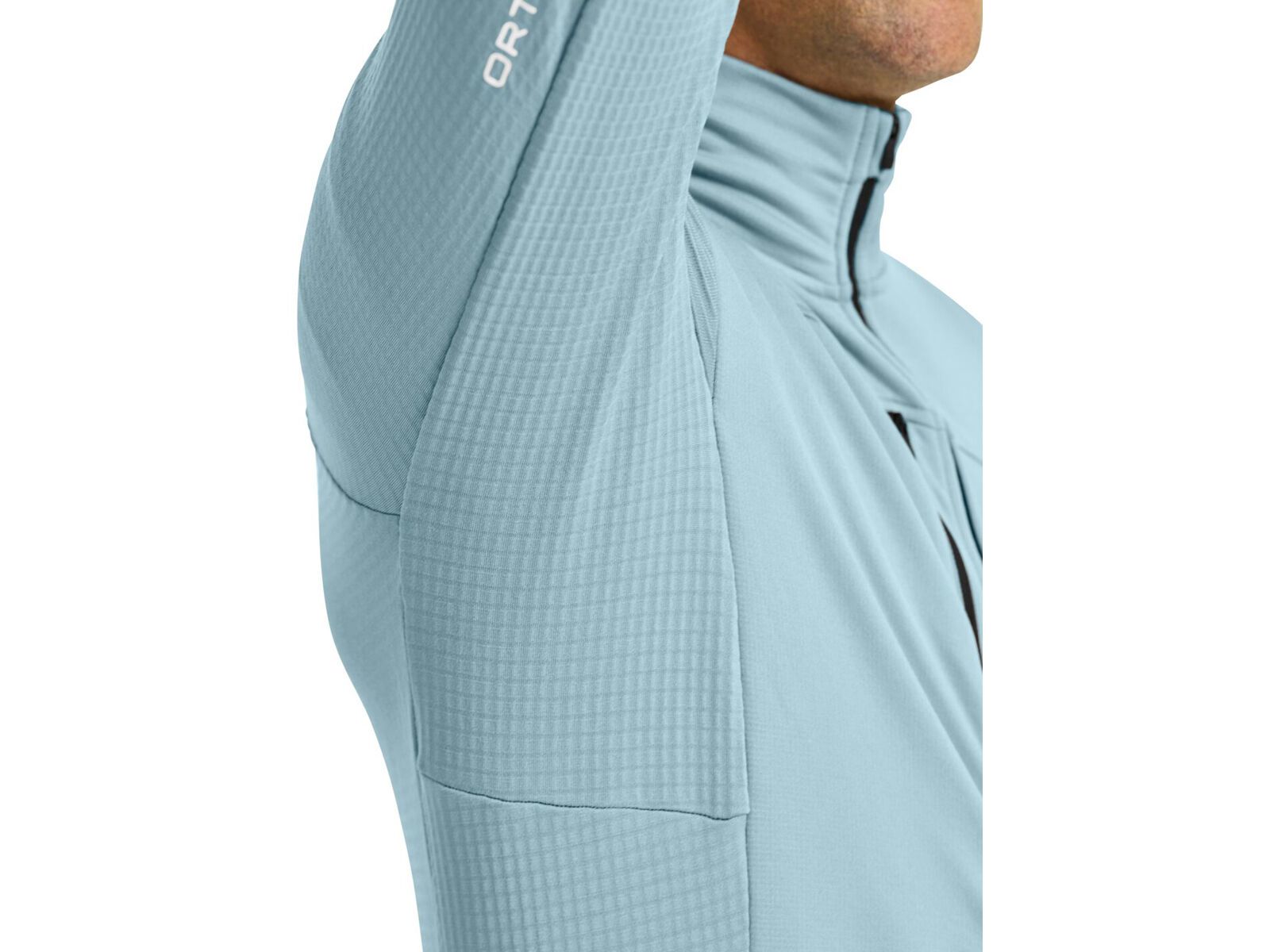 Ortovox Merino Fleece Grid Jacket M, grey ice - Bild 5