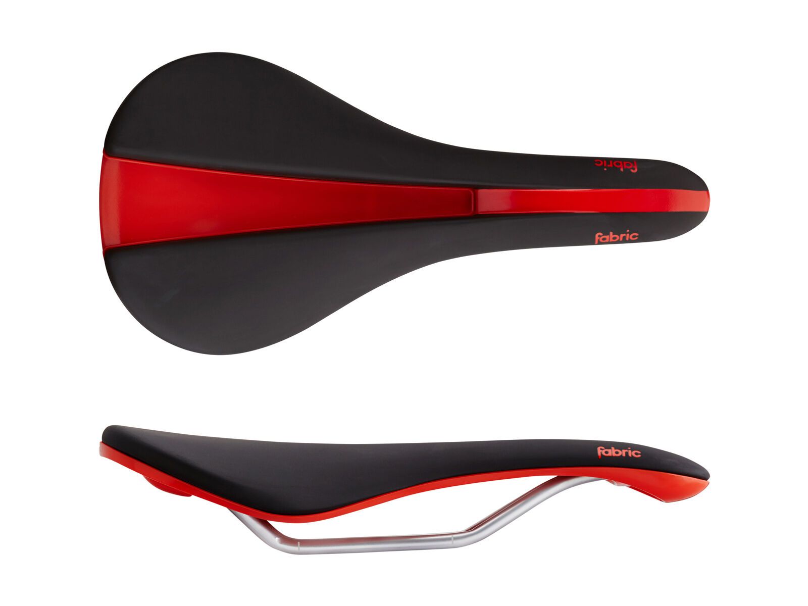 Fabric Line Elite Shallow Saddle - 142 mm, black-red - Bild 3