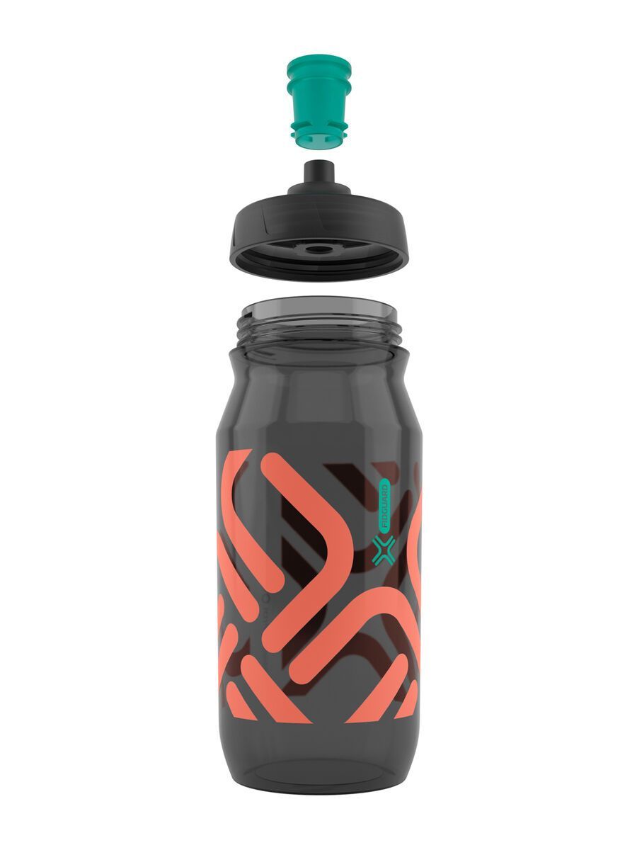 Fidlock Fidguard Bottle 600 Antibacterial, transparent black/coral red - Bild 3