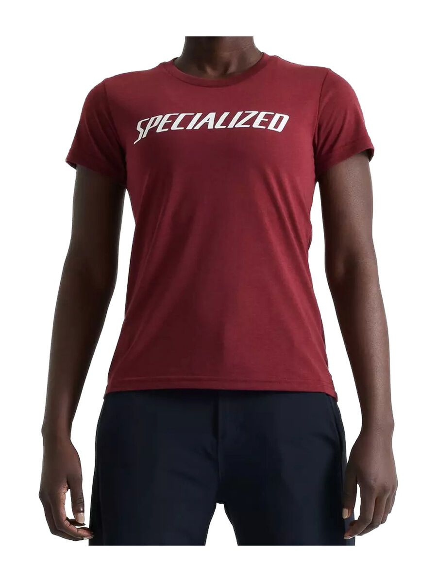 Specialized Wordmark T-Shirt Damen kurzarm, garnet red - Bild 1