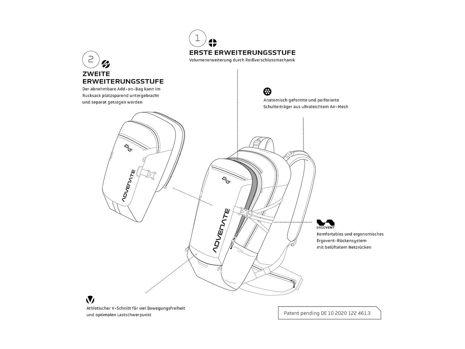Advenate Symphony 25+4+6, pure black - Bild 5