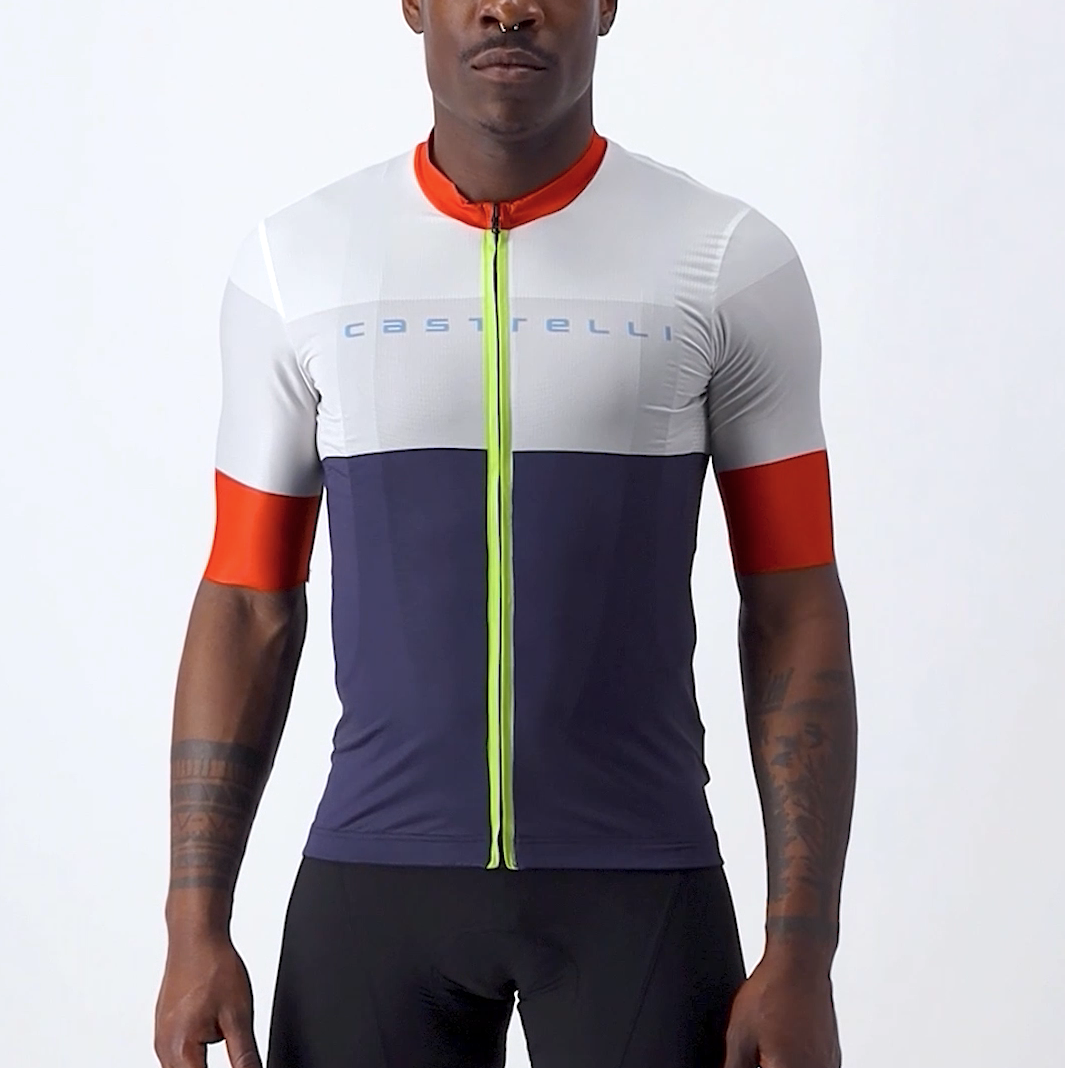 Castelli Sezione Jersey, belgian blue/ivory-mastice-fie - Video 7
