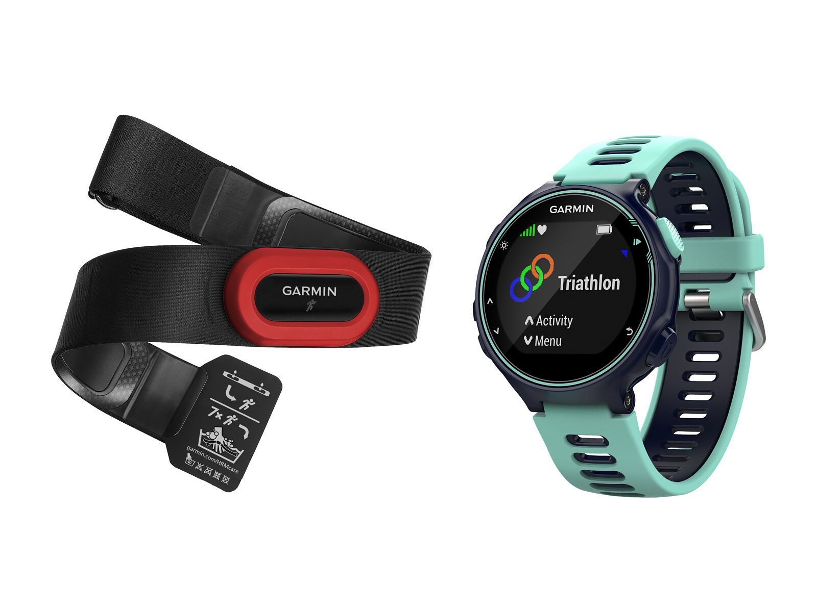 Garmin Forerunner 735XT Run-Bundle, schwarz/frostblau - Bild 1