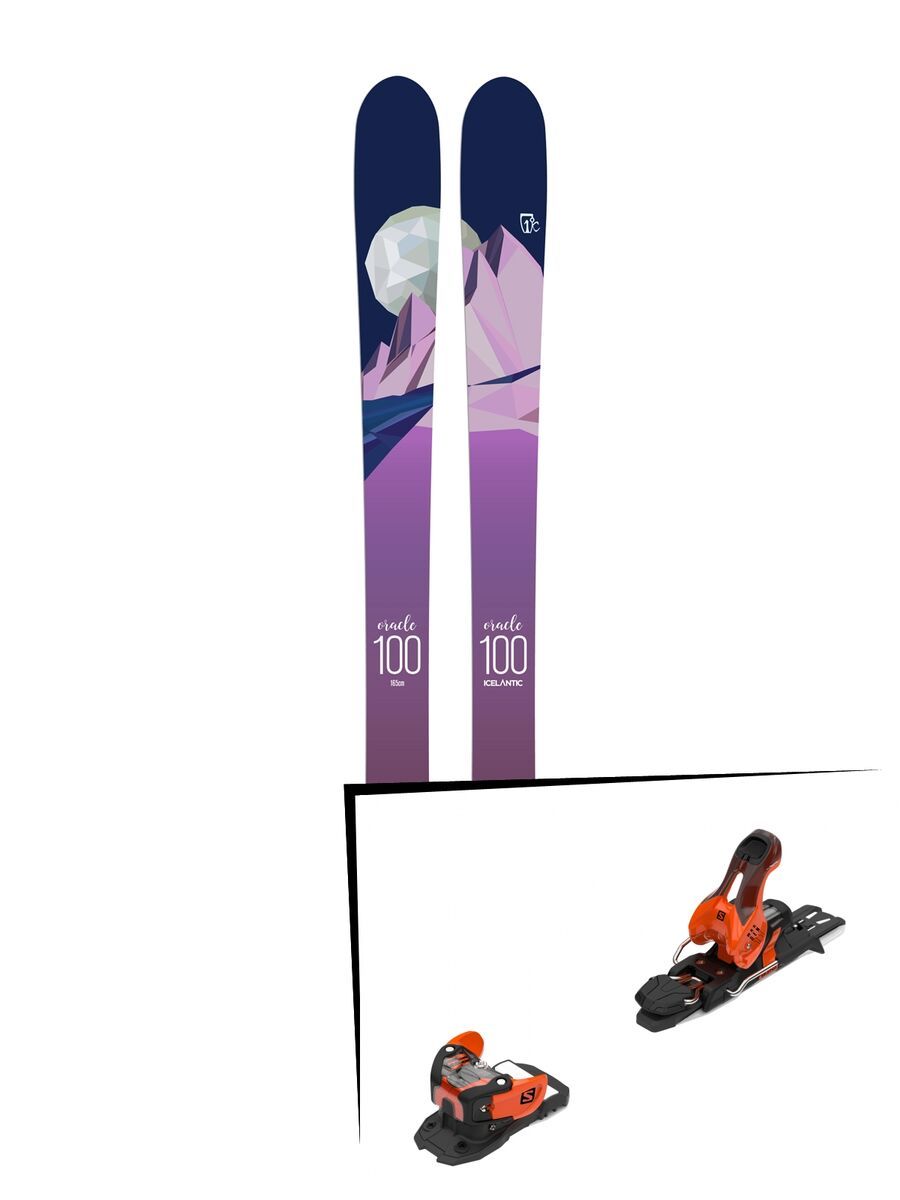 Set: Icelantic Oracle 100 2018 + Salomon Warden 11 orange/black - Bild 1