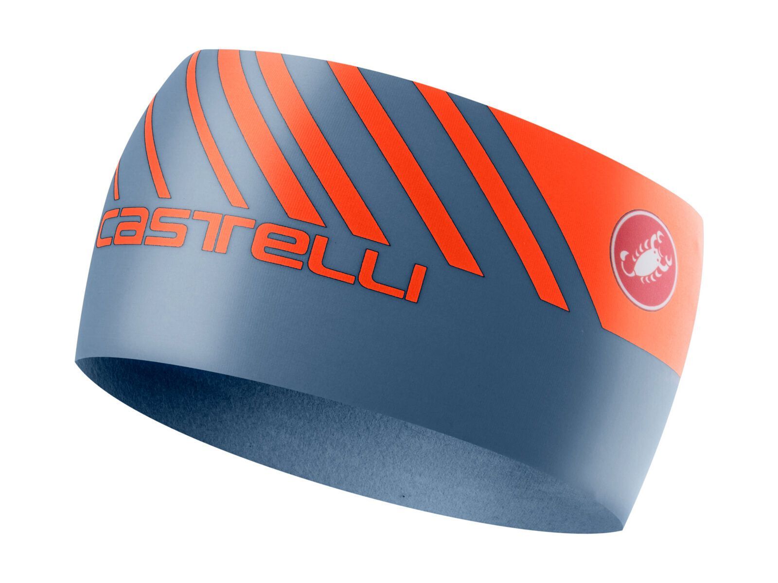 Castelli Arrivo 3 Thermo Headband, light steel blue/orange - Bild 1