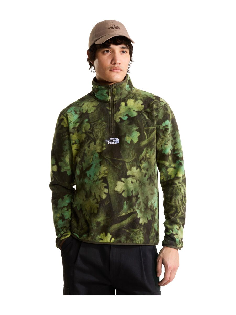 The North Face M Novelty Logo Glacier 1/4 Zip Print, new taupe green yosemit - Bild 3