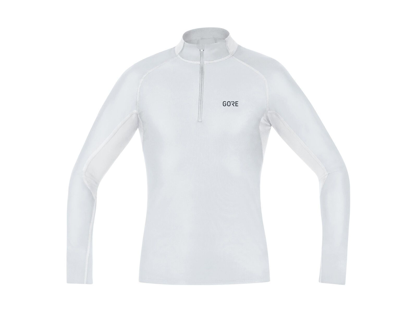 GOREWEAR M Windstopper Base Layer Thermo Stehkragenshirt, light grey/white - Bild 1