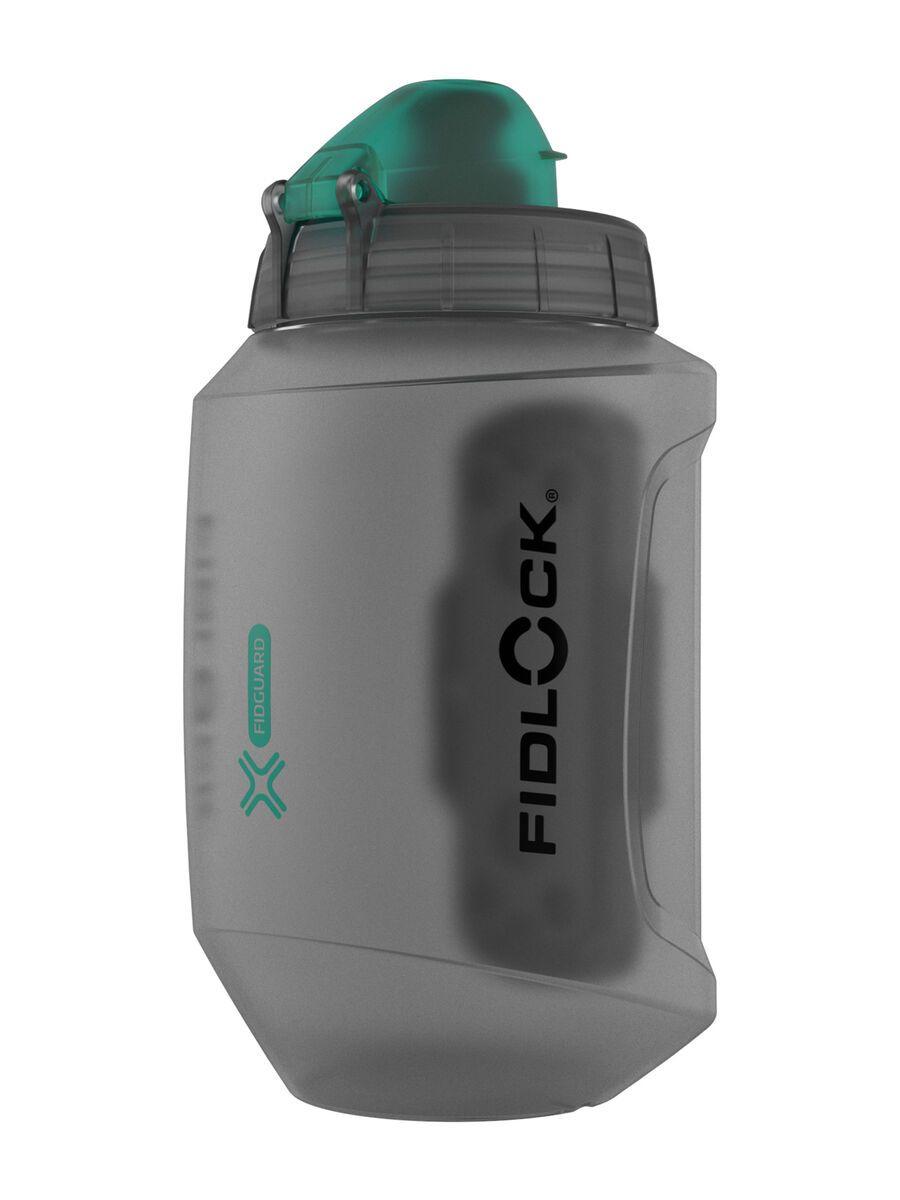 Fidlock Twist Bottle 550 Compact Antibacterial + Bike Base, transparent black/light green - Bild 3