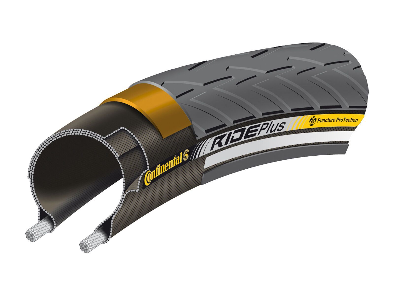 Continental Ride Plus PunctureProTection II, 28 Zoll, black-reflex - Bild 3