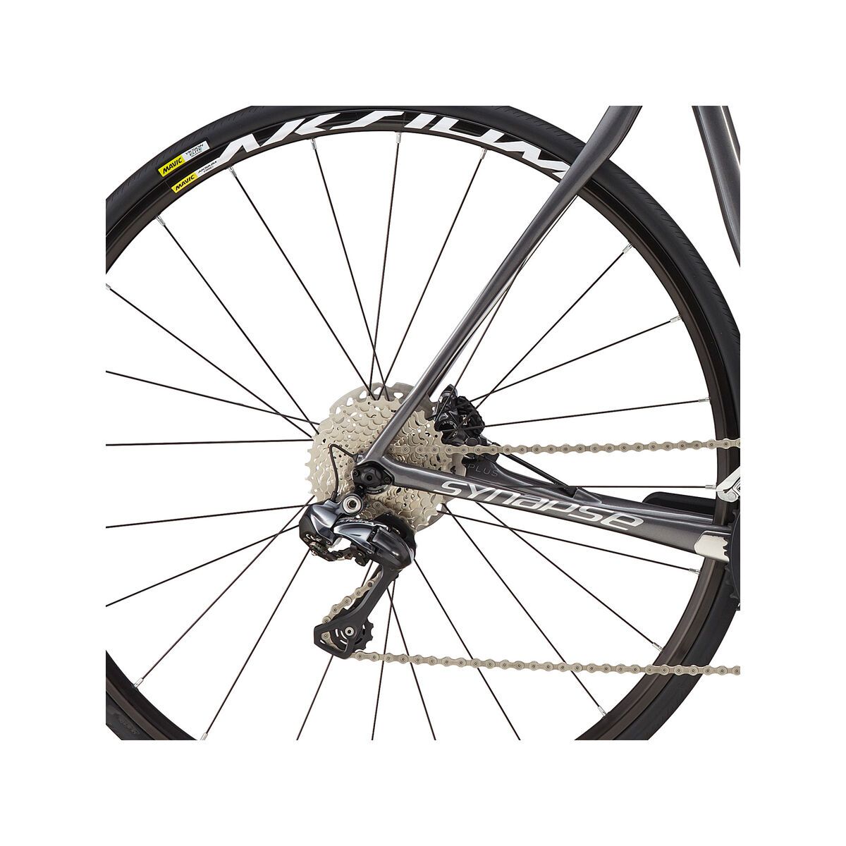 Cannondale Synapse Carbon Disc Ultegra Di2, charcoal gray w/ fine silver and nearly black, gloss - GRY - Bild 4
