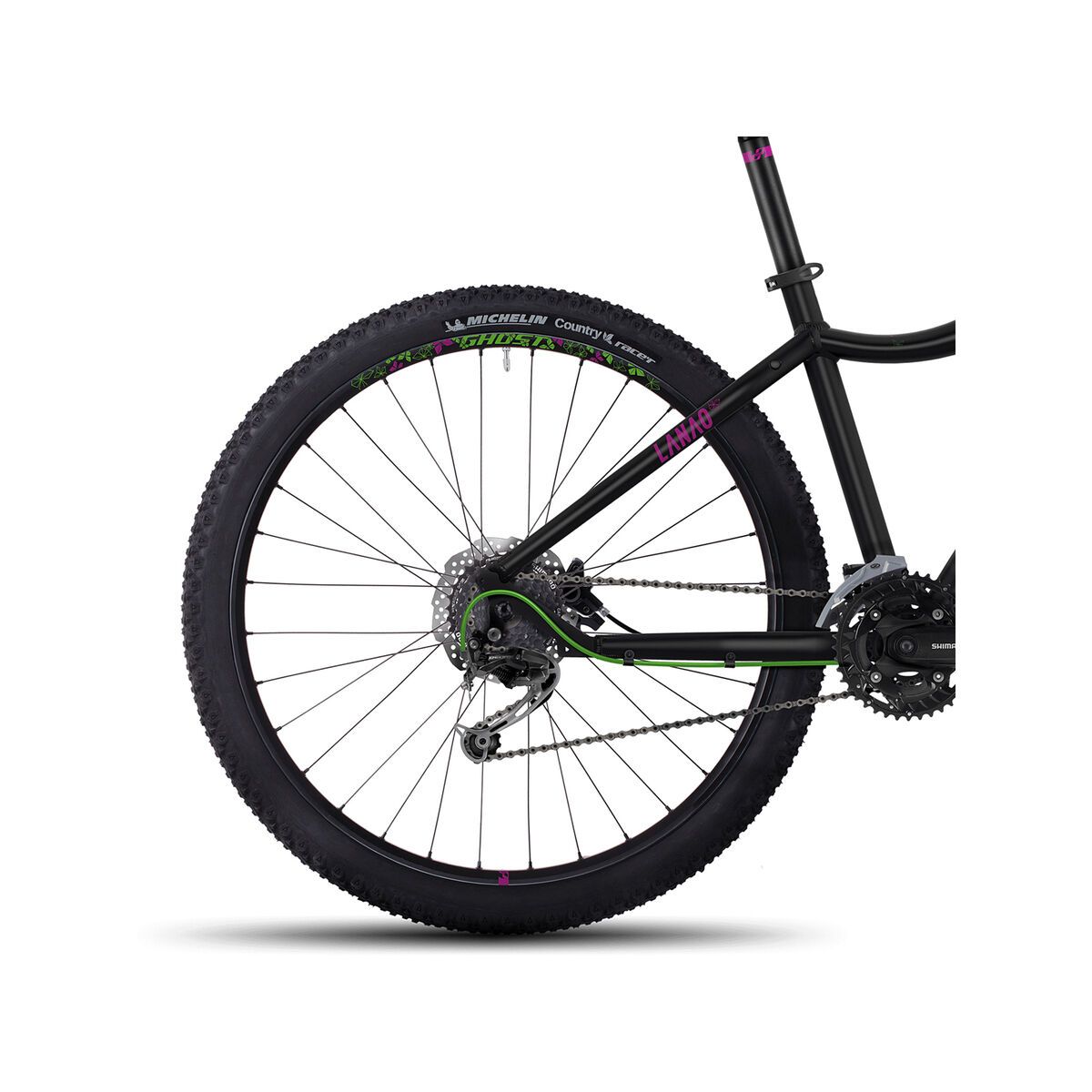 Ghost Lanao 3 AL 27.5, night black/riot green/fuchsia pink - Bild 4