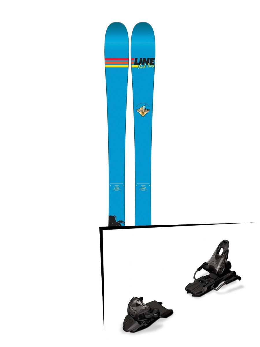 Set: Line Sick Day Shorty 2017 + Free Ten inkl. Screw-Kit 100 mm, black - Skiset - Bild 1