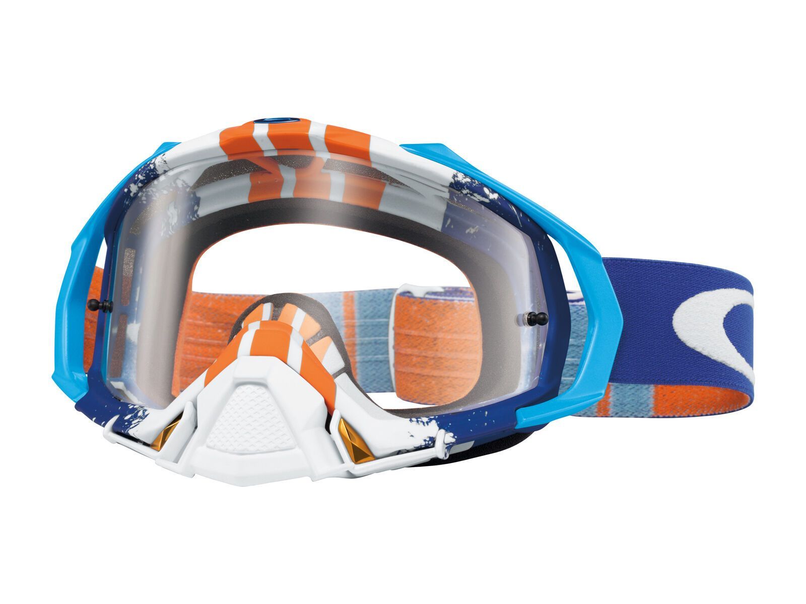 Oakley Mayhem Pro MX, pinned race blue/orange/Lens: clear - Bild 1